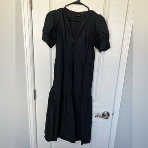 Who what wear tiered dress with scalloped neck line